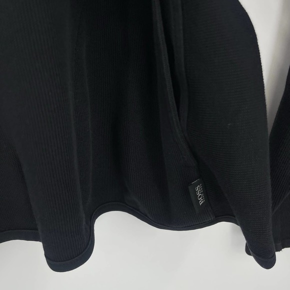 Boss Black Sweatshirt 1/4 Zip Mens Medium Sweater Pullover Pockets - Picture 6 of 9